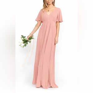 NWT Show Me Your Mumu Emily Empire Maxi Dress Pink‎ XL